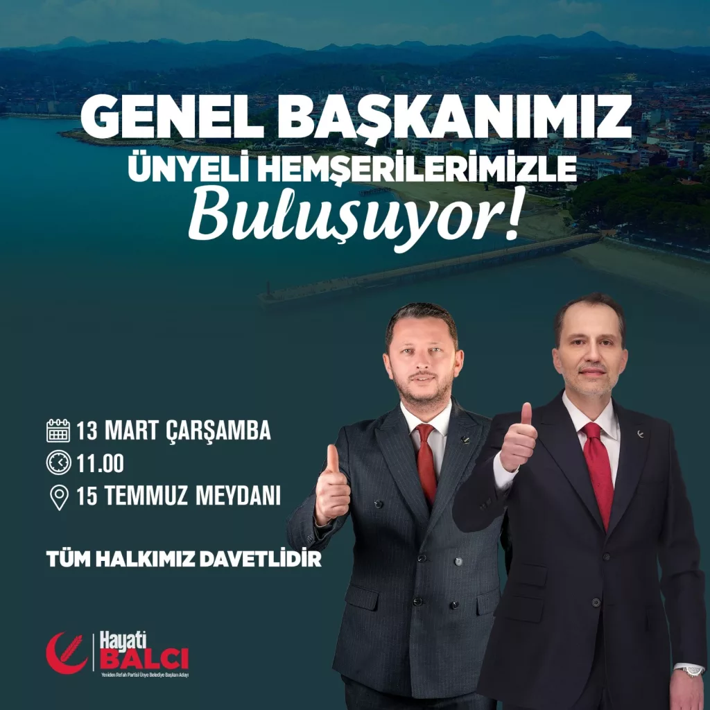 FATİH ERBAKAN ÜNYE’YE GELİYOR 2 13