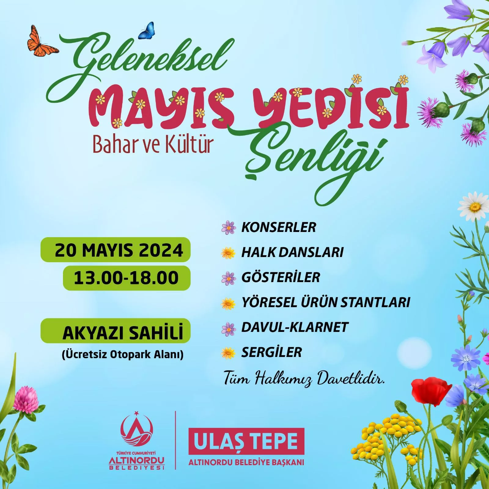 ALTINORDU’DA MAYIS YEDİSİ COŞKUSU YAŞANACAKYüzlerce yıllık geçmişe sahip olan ‘Mayıs
