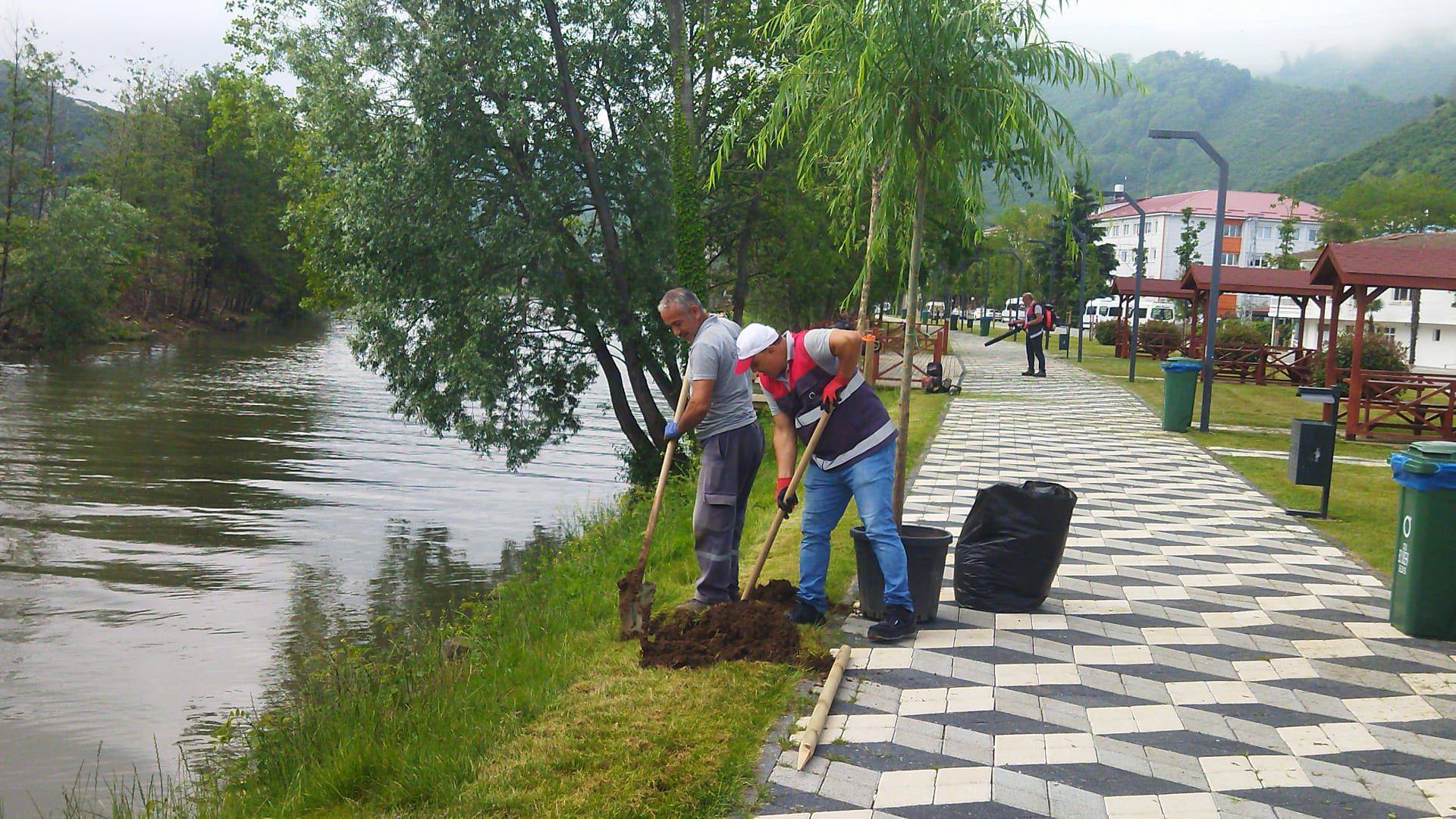 HEM GÜZELLEŞİYOR HEM YEŞİLLENİYOR TURNASUYU KORDON PARK’TA YEŞİL SEFERBERLİK Ordu