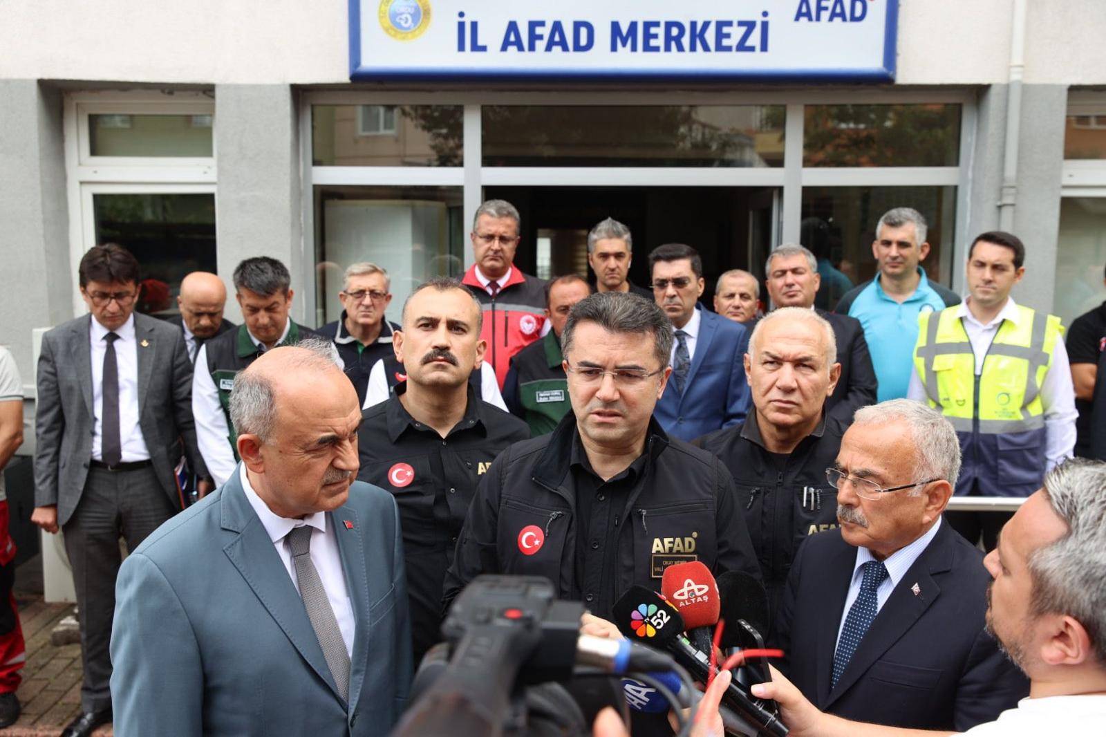 AFAD BAŞKANI MEMİŞ ORDU’DA “SIKI TEDBİRLERLE TEYAKKUZ HALİ DEVAM EDİYOR”