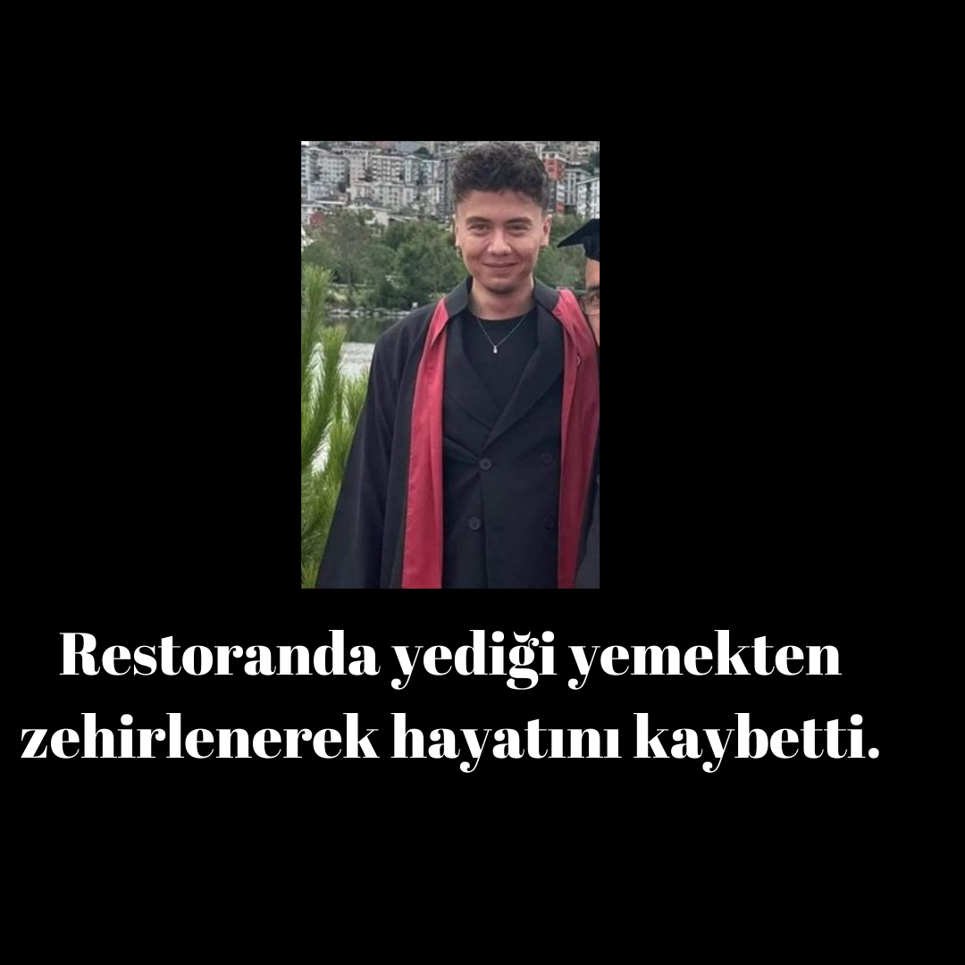 Ulubeyli Beslenme ve Diyetisyenlik bölümü mezunu 22 yaşındaki genç, restoranda