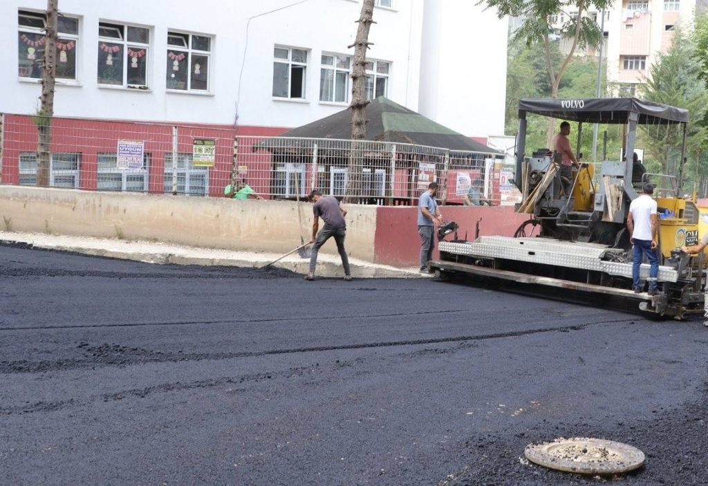 KUMRU ŞEHİR MERKEZİ ASFALTLANIYOR KU