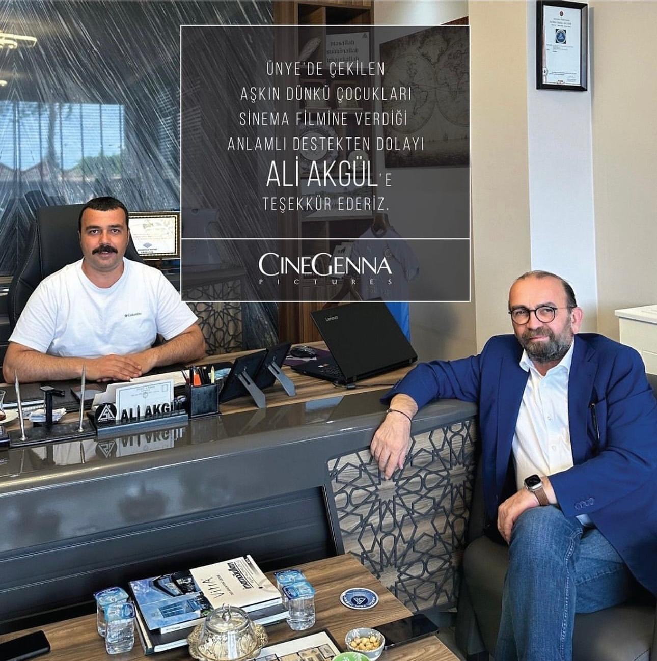 AKGÜL İnşaat’ın sahibi Ali Akgül, Ünye’de çekimleri devam eden “Aşkın