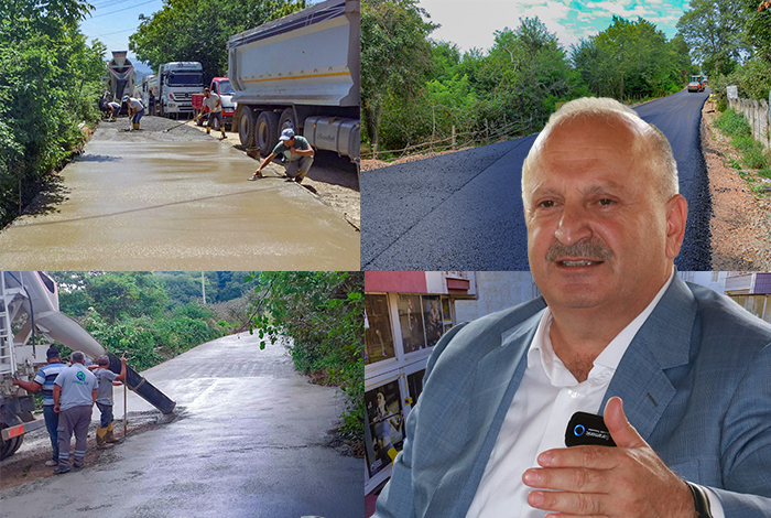 ÜNYE’DE YOL SEFERBERLİĞİ DEVAM EDİYOR Y