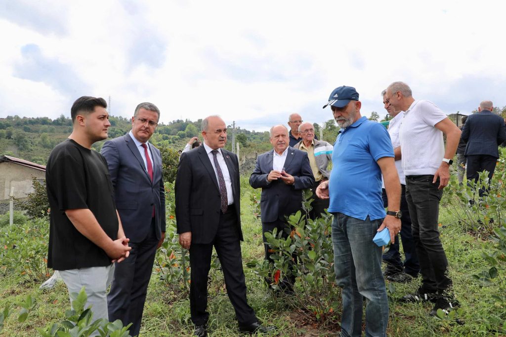 Vali Erol, Aronya Üreticisini Ziyaret Etti e 1