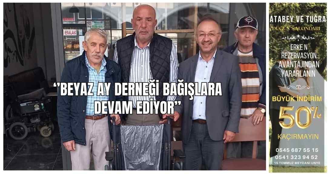 Türkiye Beyazay Engelliler Derneği Ünye Şubesi’nden İhtiyaç Sahibi Vatandaşa Tekerlekli