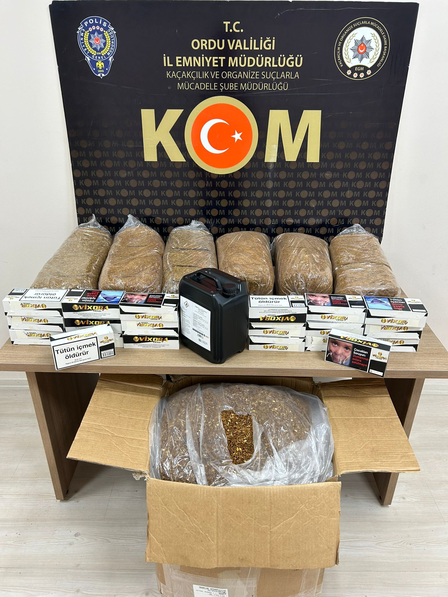 Ordu İl Emniyet Müdürlüğü Kaçakçılık ve Organize Suçlarla Mücadele (KOM)