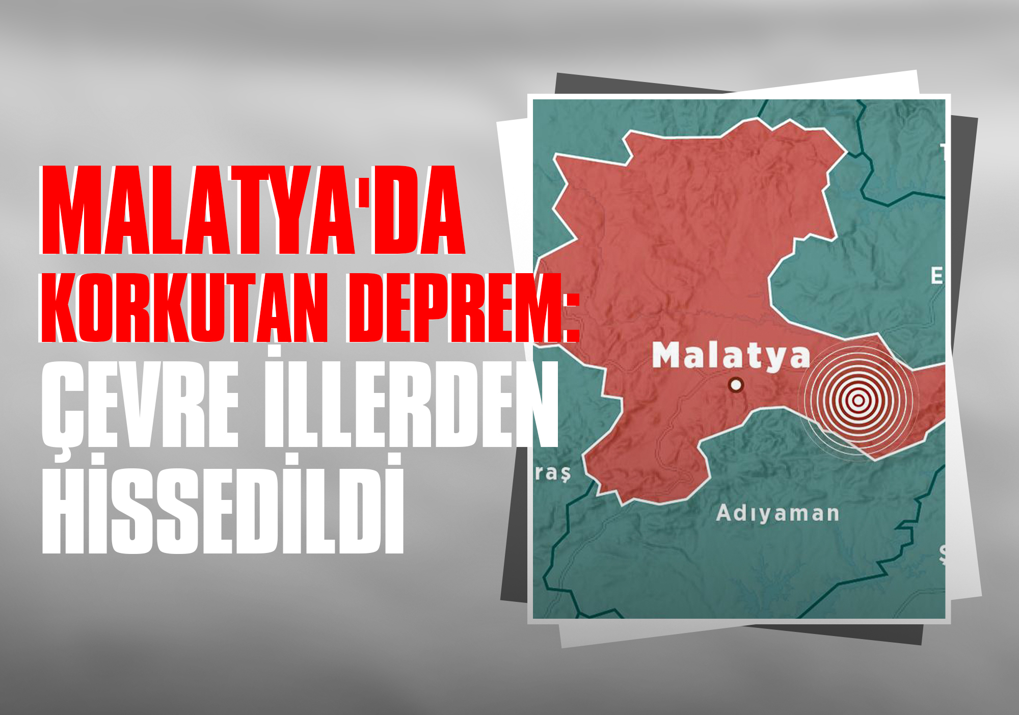 Malatya merkezli 5.9 büyüklüğünde bir deprem meydana geldi. Depremin derinliği