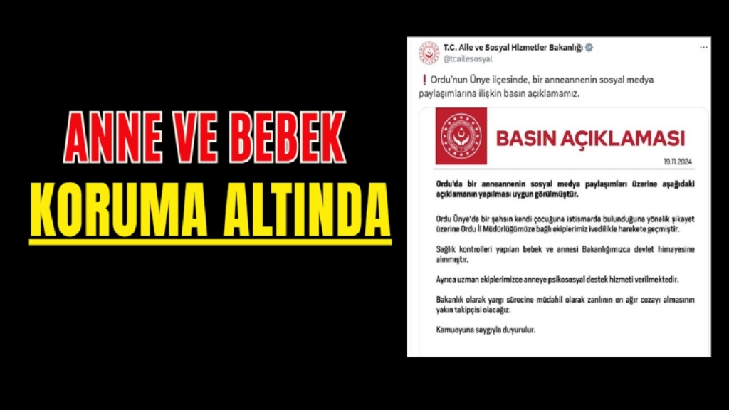 Ünye’de Bebeğe Yönelik İstismar İddiası: Bakanlık Adli Süreci Başlattı BEBEK