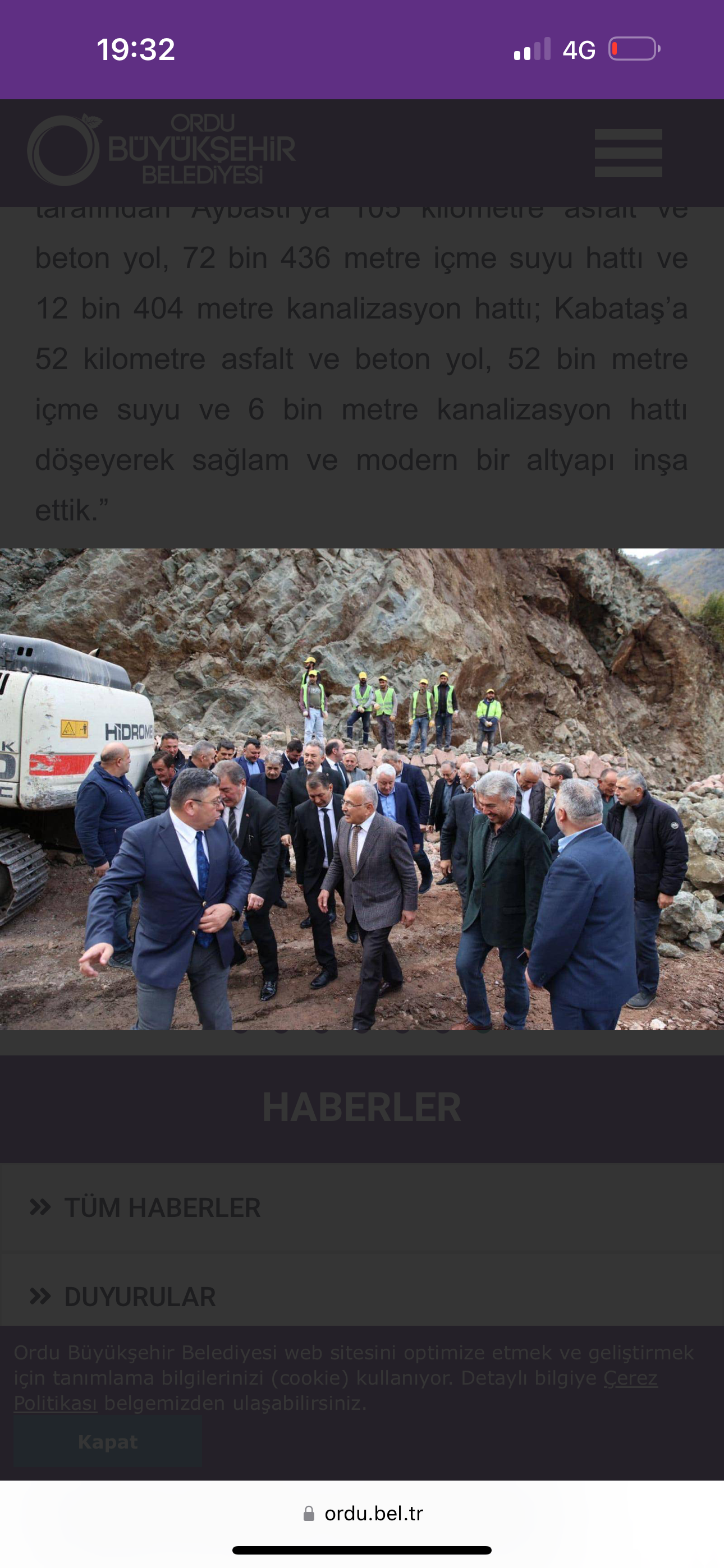 BAŞKAN GÜLER’DEN AYBASTI VE KABATAŞ İLÇESİNE ÇIKARMA BAŞKAN GÜLER İLÇELERDE