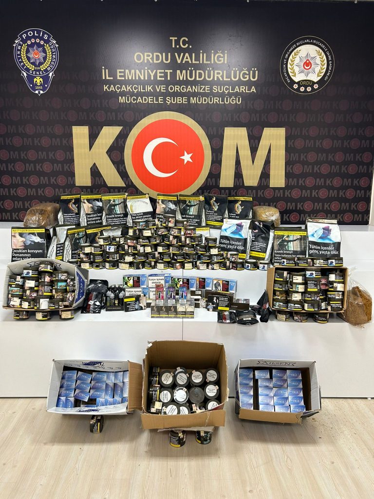 Ordu'da Kaçak Tütün ve Tütün Ürünlerine Büyük Darbe KOM