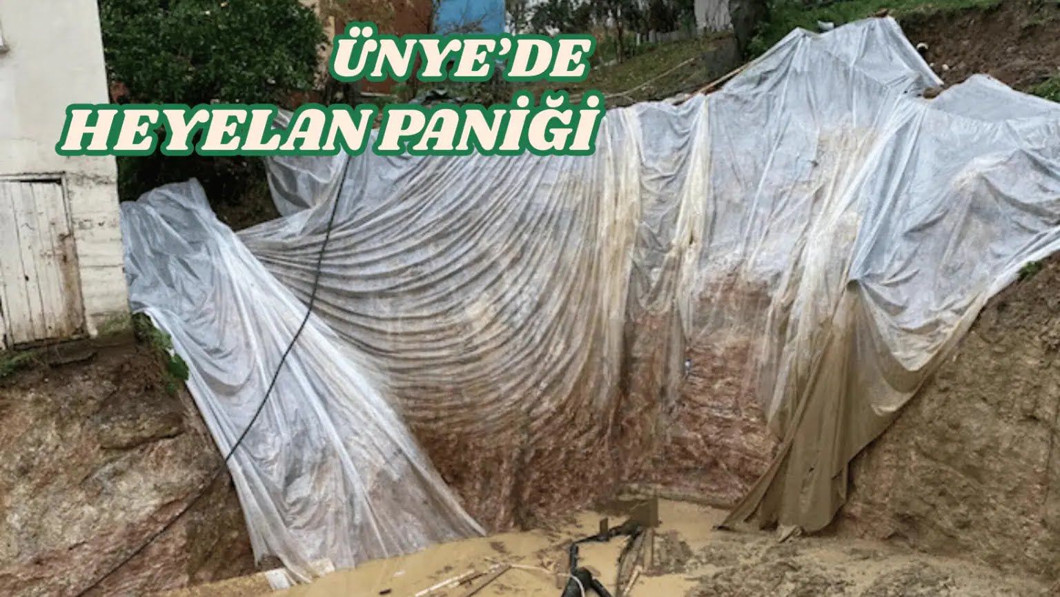 Ordu’nun Ünye ilçesi Nuriye Mahallesi’nde yaşanan heyelan, mahallede paniğe yol