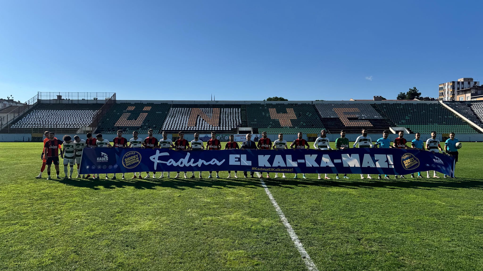 İçişleri Bakanlığı tarafından Kadına yönelik şiddetle mücadele kapsamında&nbsp;“Kadına El Kal-Ka-Maz”&nbsp;sloganıyla