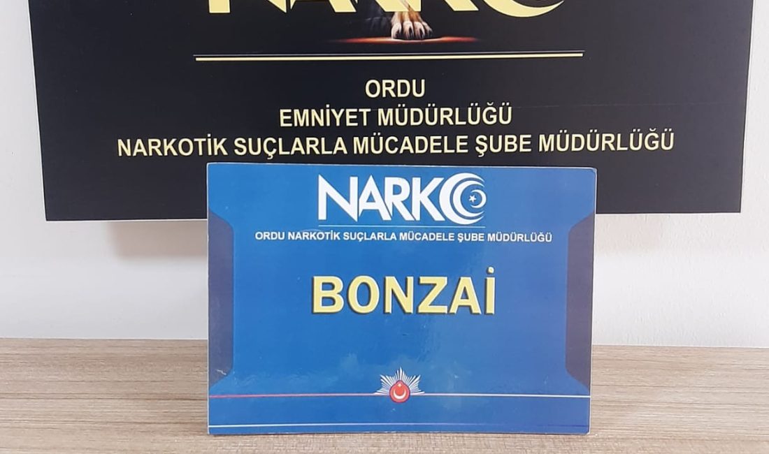 Ordu İl Emniyet Müdürlüğü Narkotik Suçlarla Mücadele Şube Müdürlüğü ekipleri,