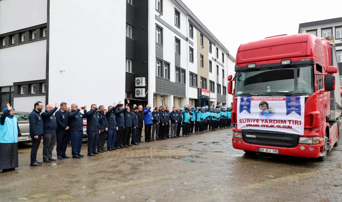 Ordu’dan Halep’e 4 Tır İnsani Yardım Malzemesi Gönderildi
