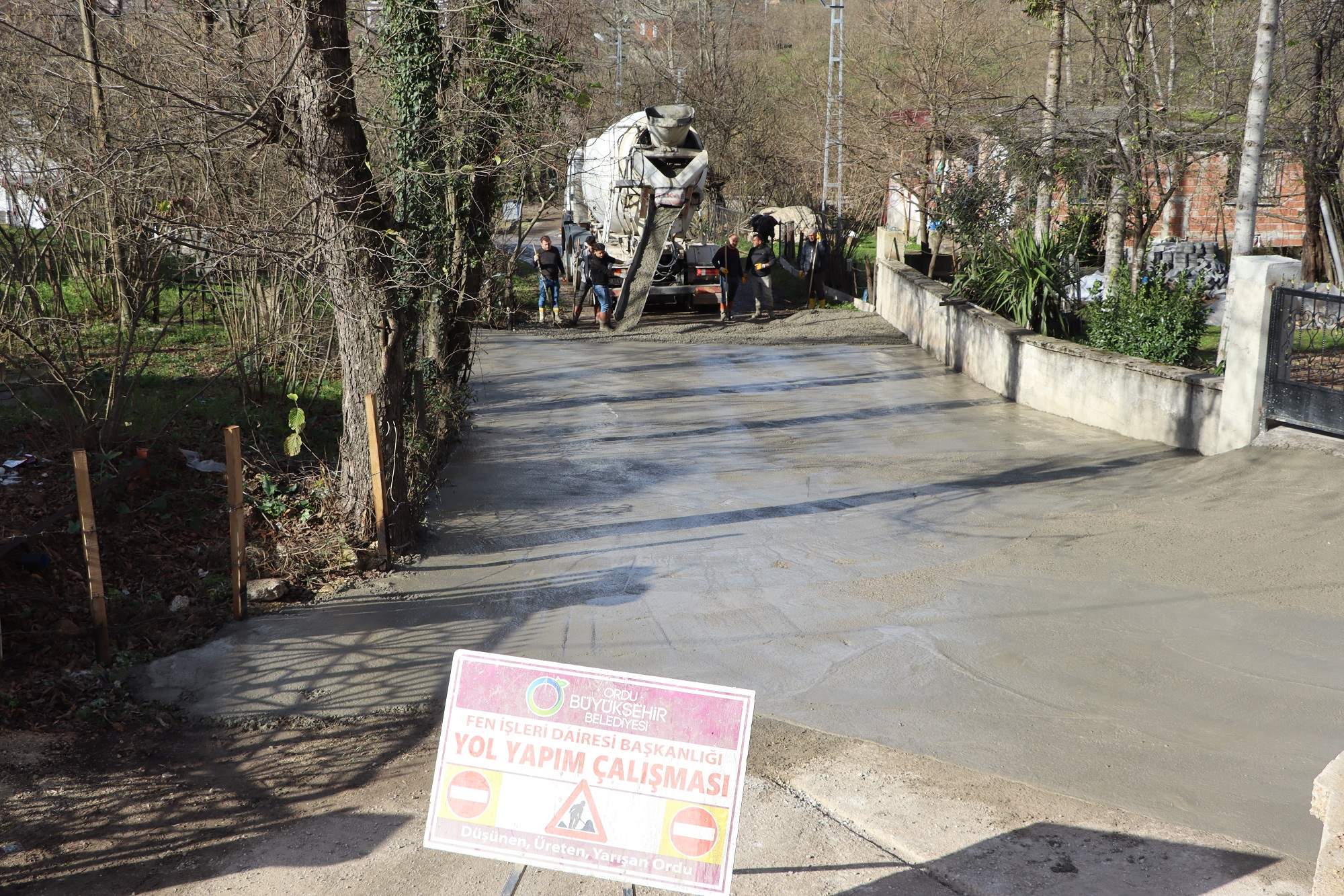 FATSA İSLAMDAĞ’DA BETON YOL SEVİNCİ fatsa islamdag