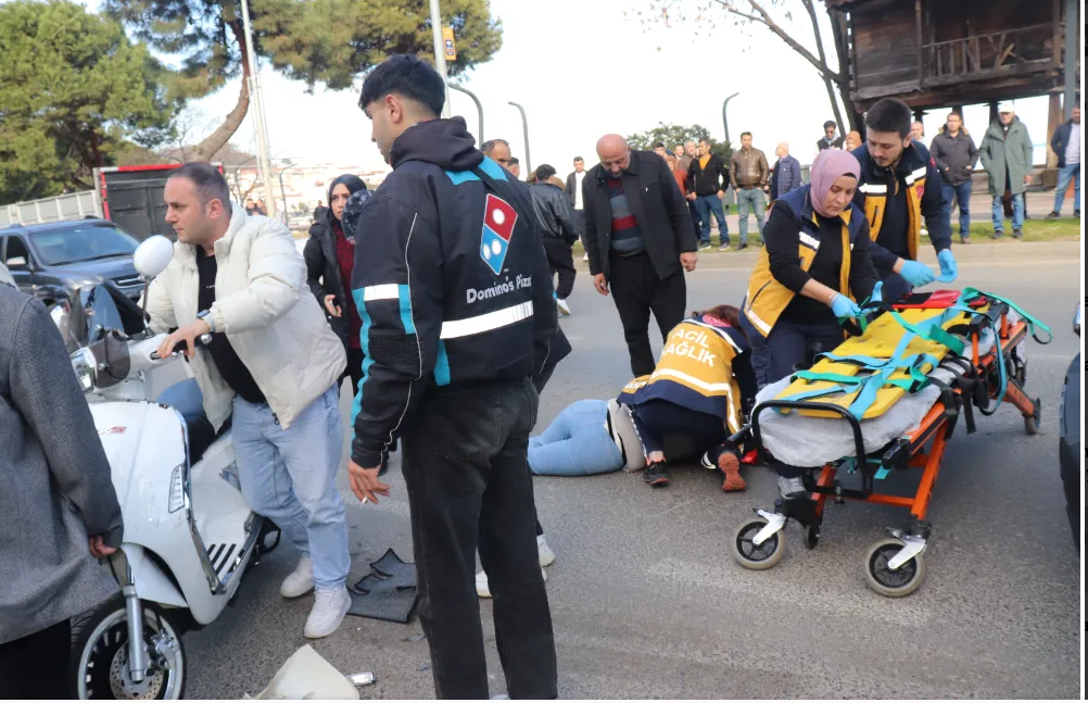 Ünye’de Otomobil ve Motosiklet Çarpıştı: Kadın Sürücü Yaralandı motor kaza