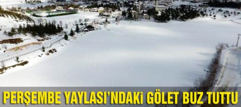 Perşembe Yaylası'nda Büyüleyici Kış Manzarası: Gölet Buz Tuttu