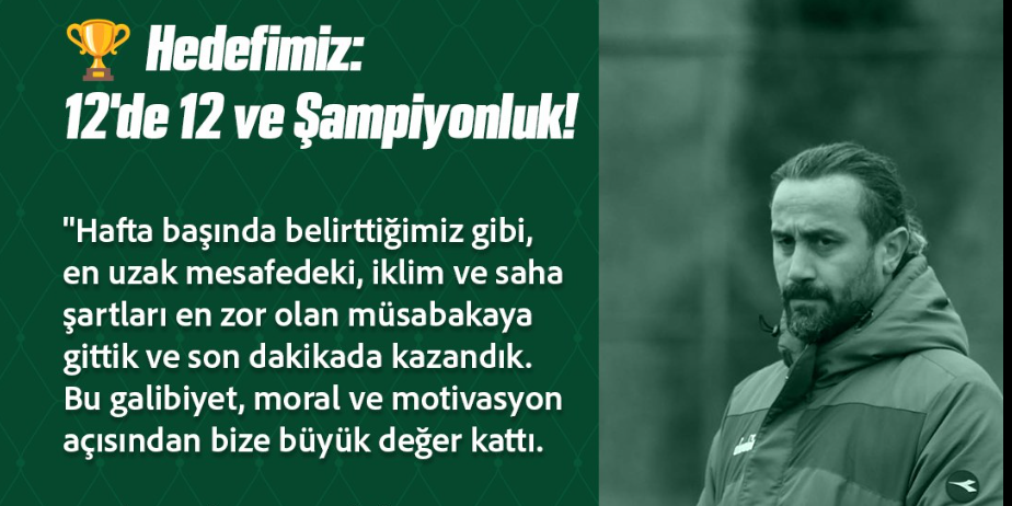 Ünye 1957 Spor Teknik Direktörü Onur Karalı: “Hedefimiz 12’de 12