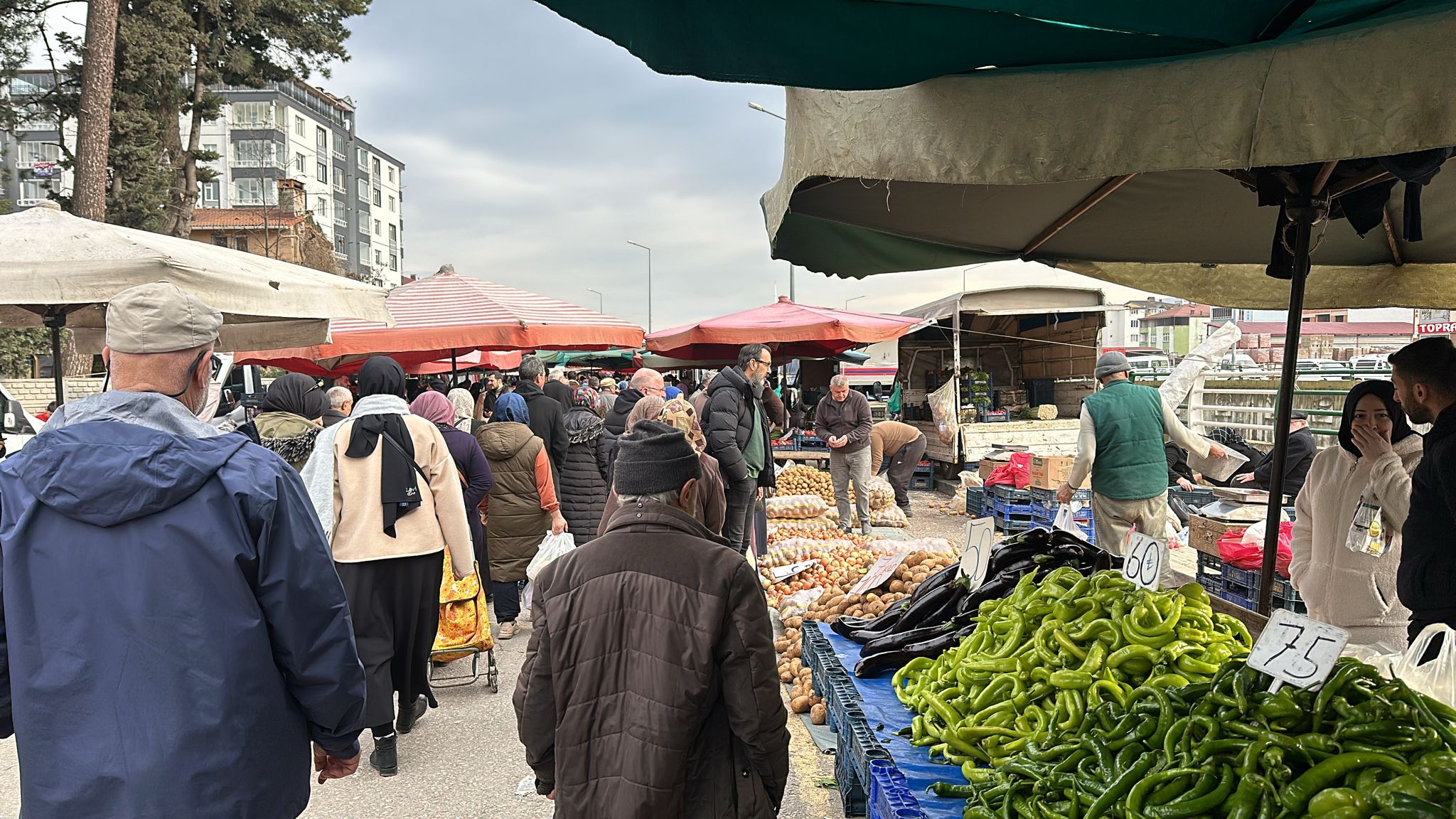 Ünye Çarşamba Pazarı’nda Kış Hareketliliği: Sebze ve Meyve Fiyatları Cep Yakıyor unye pazar