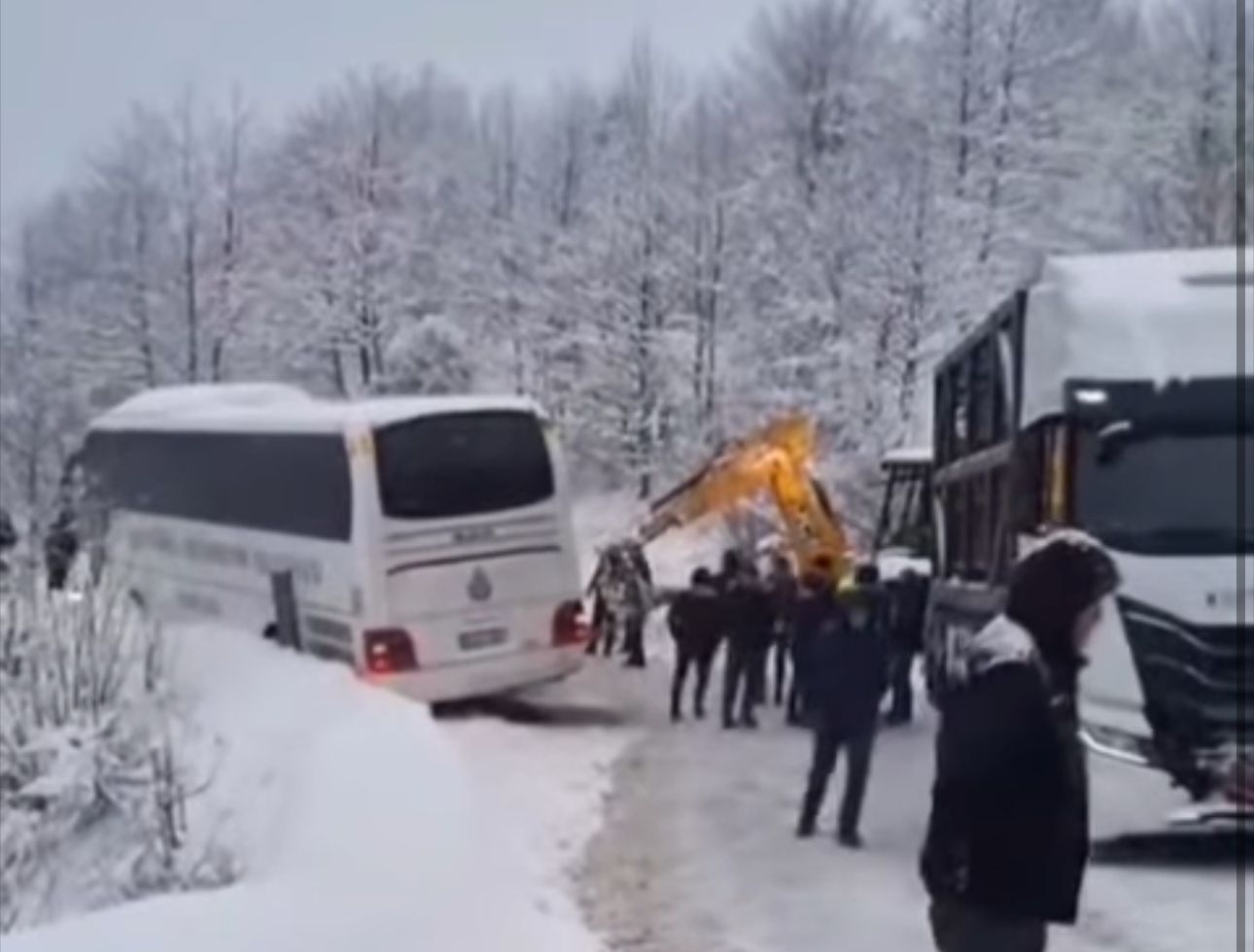 Ordu’da Otobüs Kara Saplandı! OTOBUS KARA SAPLANDI