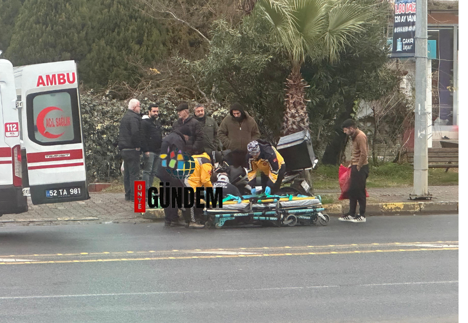 Ünye’de Korkutan Kaza: Motorcu ve Otomobil Çarpıştı