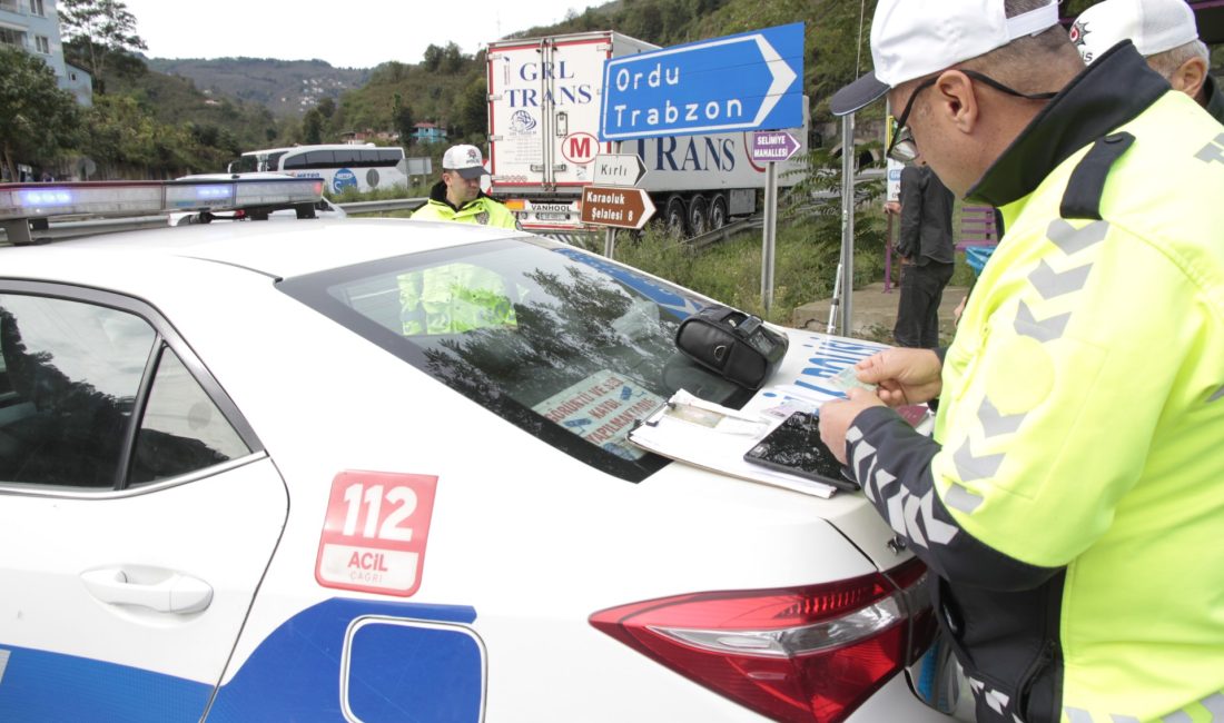 Ordu’da 1 Haftada 41 Trafik Kazası
