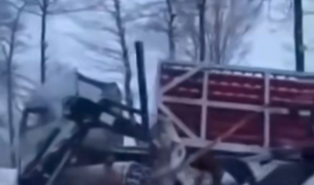 Doğalgaz Taşıyan TIR Kaza Yaptı!