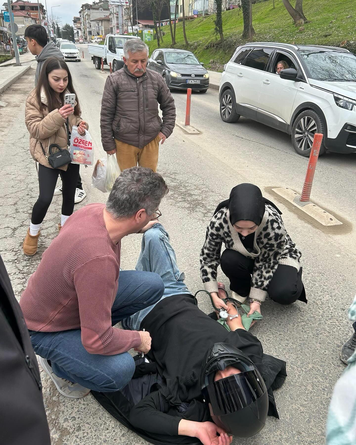 Trafik Kazası: Motosiklet Sürücüsü Yaralandı fatsa motor kazasi