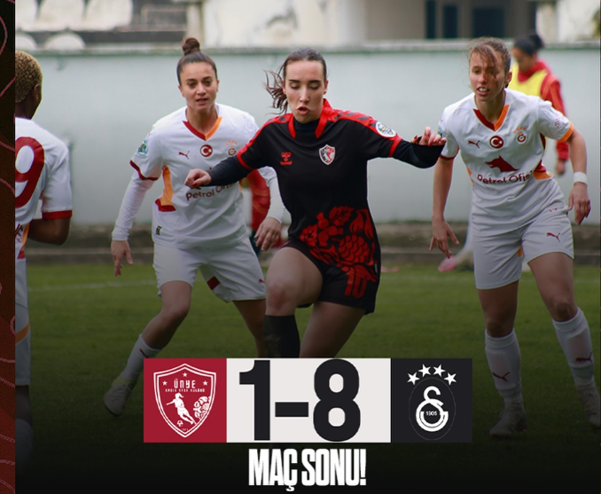 Ünye Kadın Spor Kulübü, Galatasaray’a Mağlup Oldu galatasaray