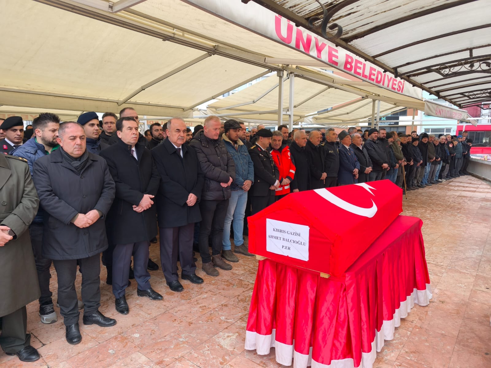 KIBRIS GAZİSİ AHMET BALCIOĞLU'NA SON GÖREV unye gazi1