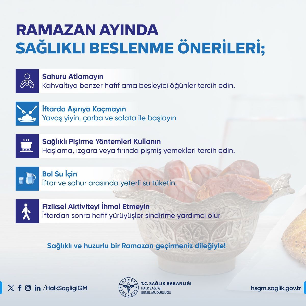 Ramazan Ayında Sağlıklı Beslenme Önerileri unye ilce saglik