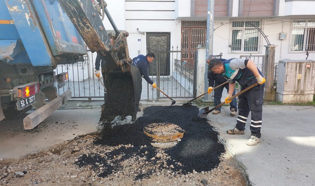Altınordu Belediyesi kar yağışının izlerini kentten siliyor