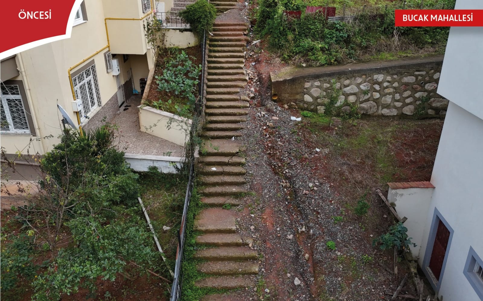 altinordu tehlikeli merdivenler yenilendi