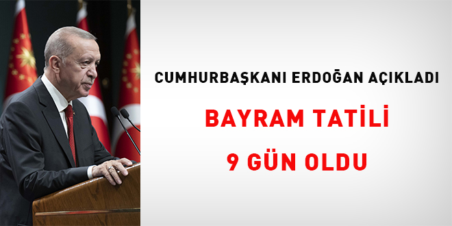 Bayram tatili 9 gün oldu bayram tatili 9 gun