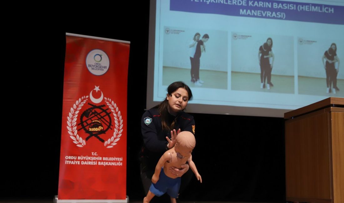 Ordu Büyükşehir Belediyesi İtfaiye eğitmenleri yaşanması muhtemel kazalarda hayati önem