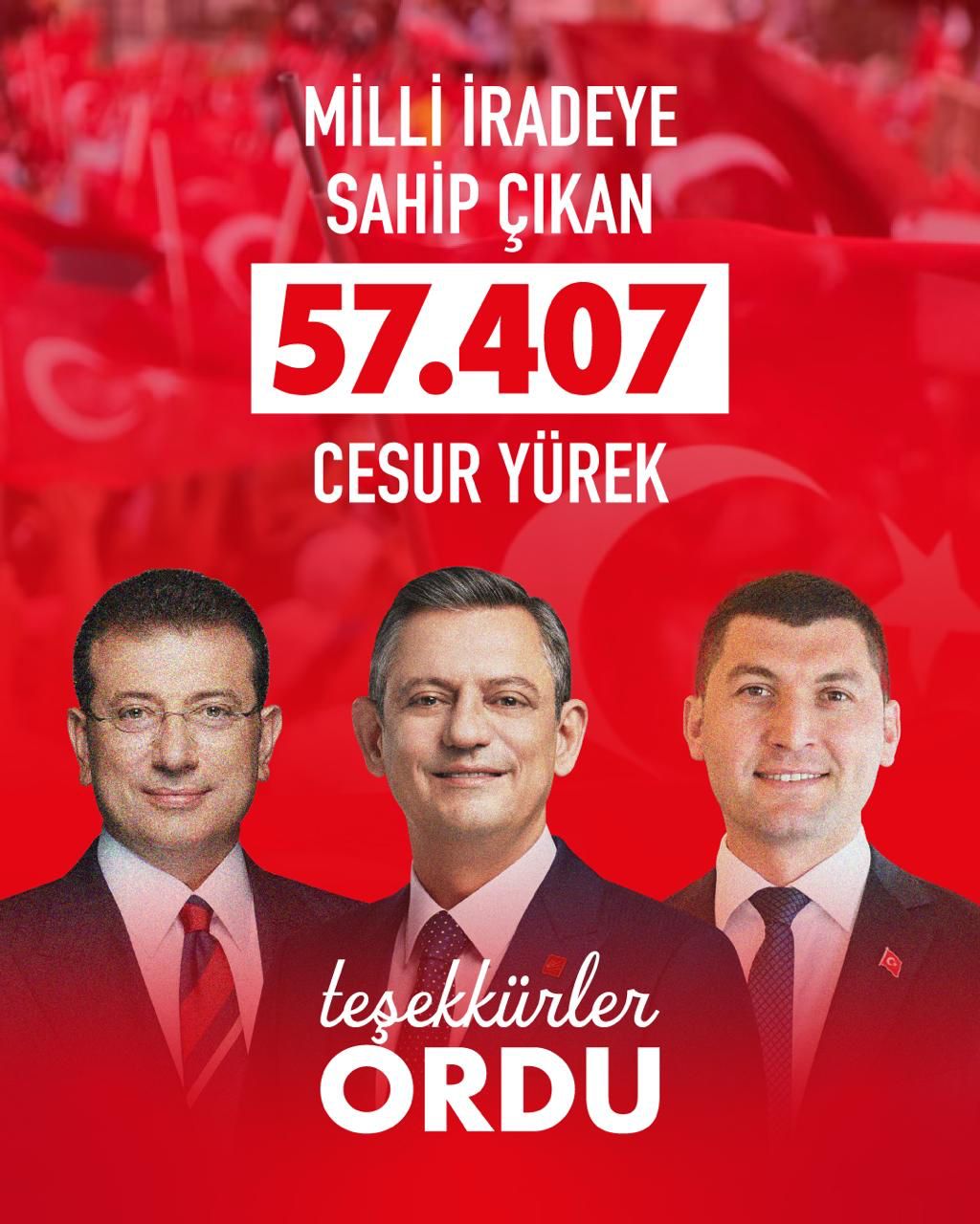 Ordu Genelinde 57 Bin Oy Kullanıldı ordu chp oy