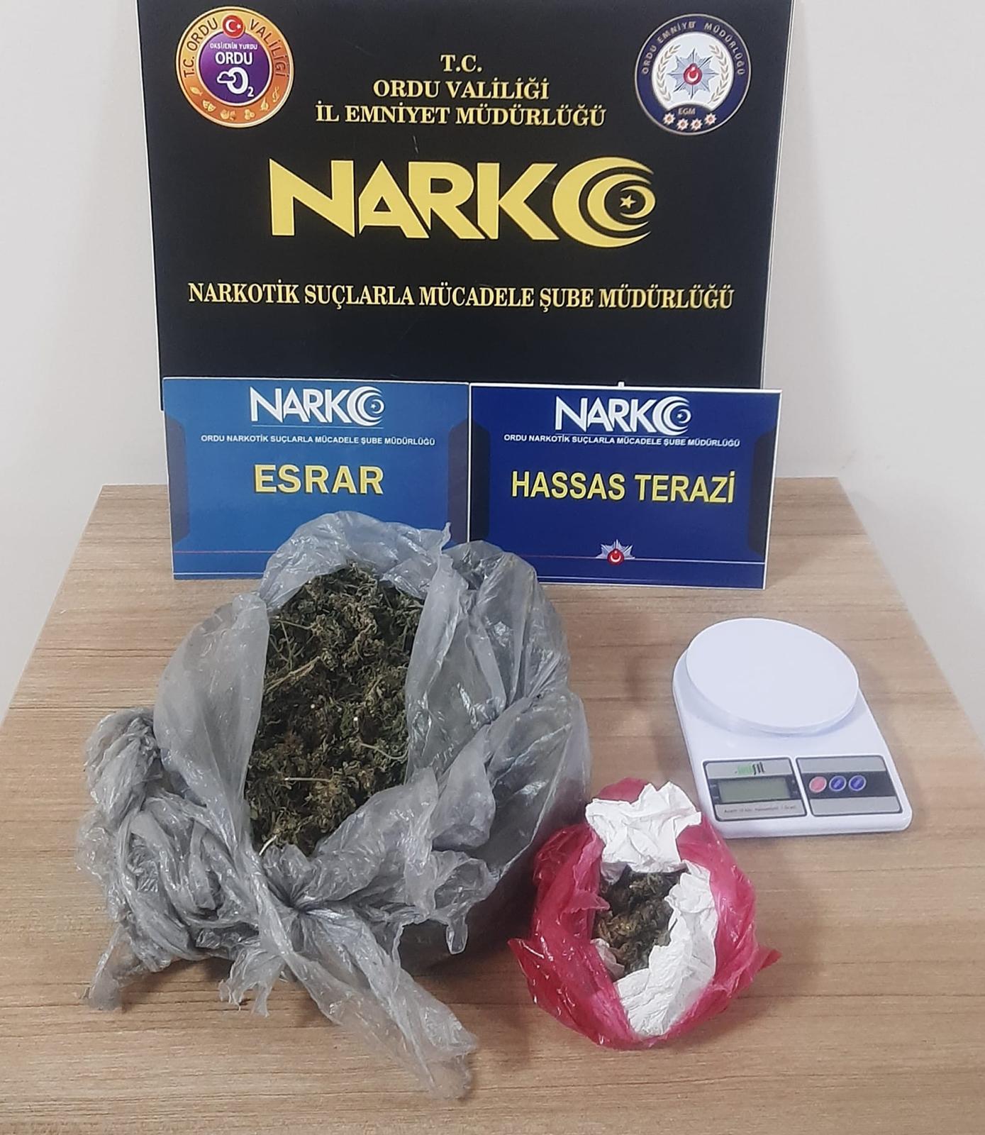 Ordu’da Narkotik Operasyonları ordu narkotik operasyonu