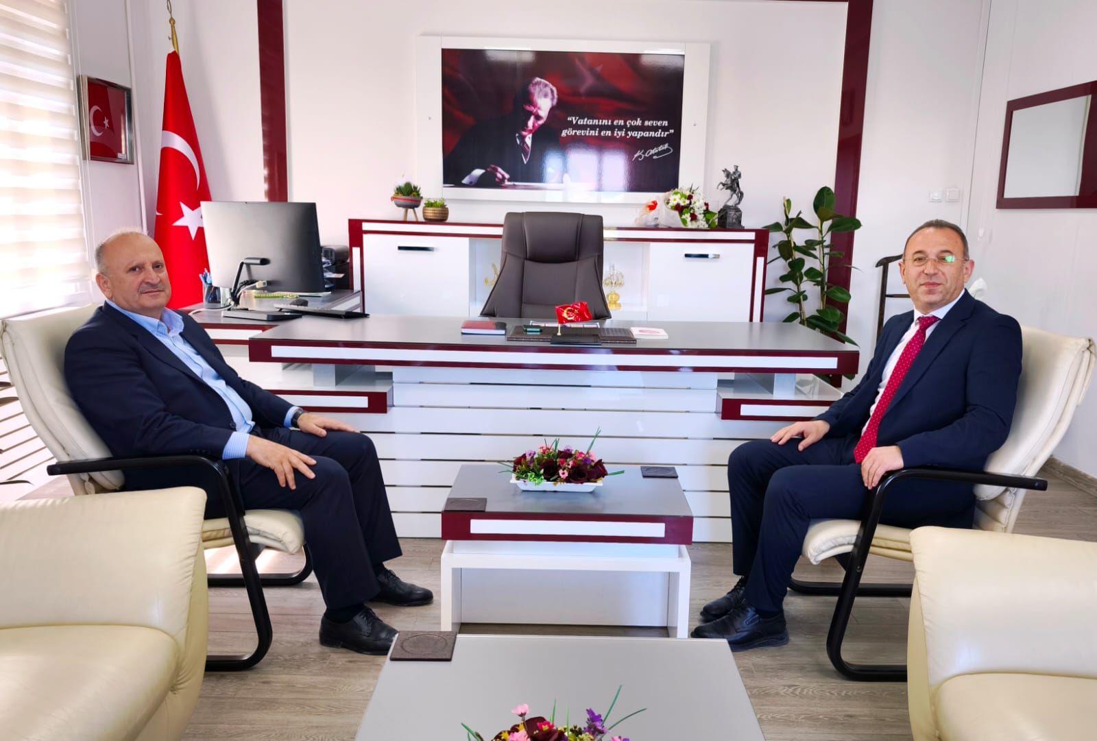 unye belediyes baskani tavlidan milli egitim mudurune ziyaret
