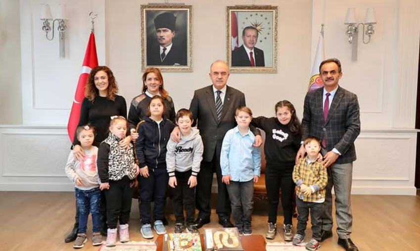 Down Sendromlular Günü’nde Vali Erol'u Ziyaret vali down sendromu ziyaret