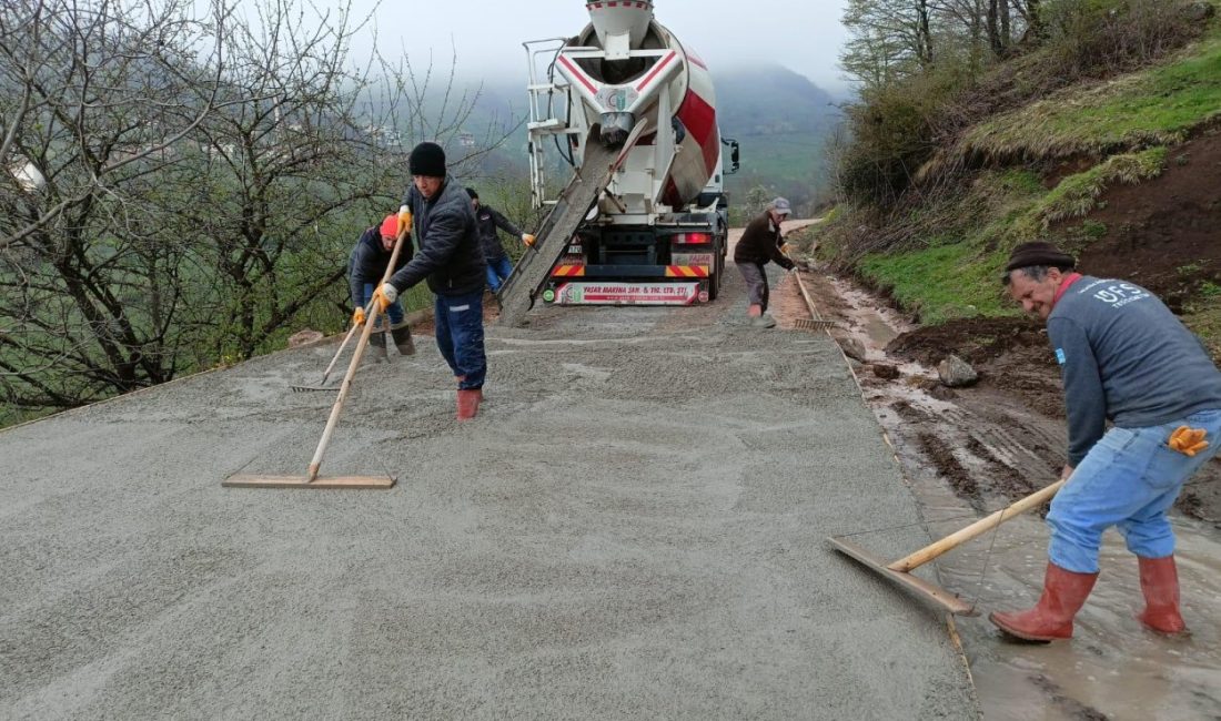 Ordu Büyükşehir Belediyesi 19 ilçede sürdürdüğü yol çalışmalarına ara vermeden