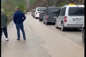 Fatsa-Aybastı Yolunda Heyelan ordu heyelan
