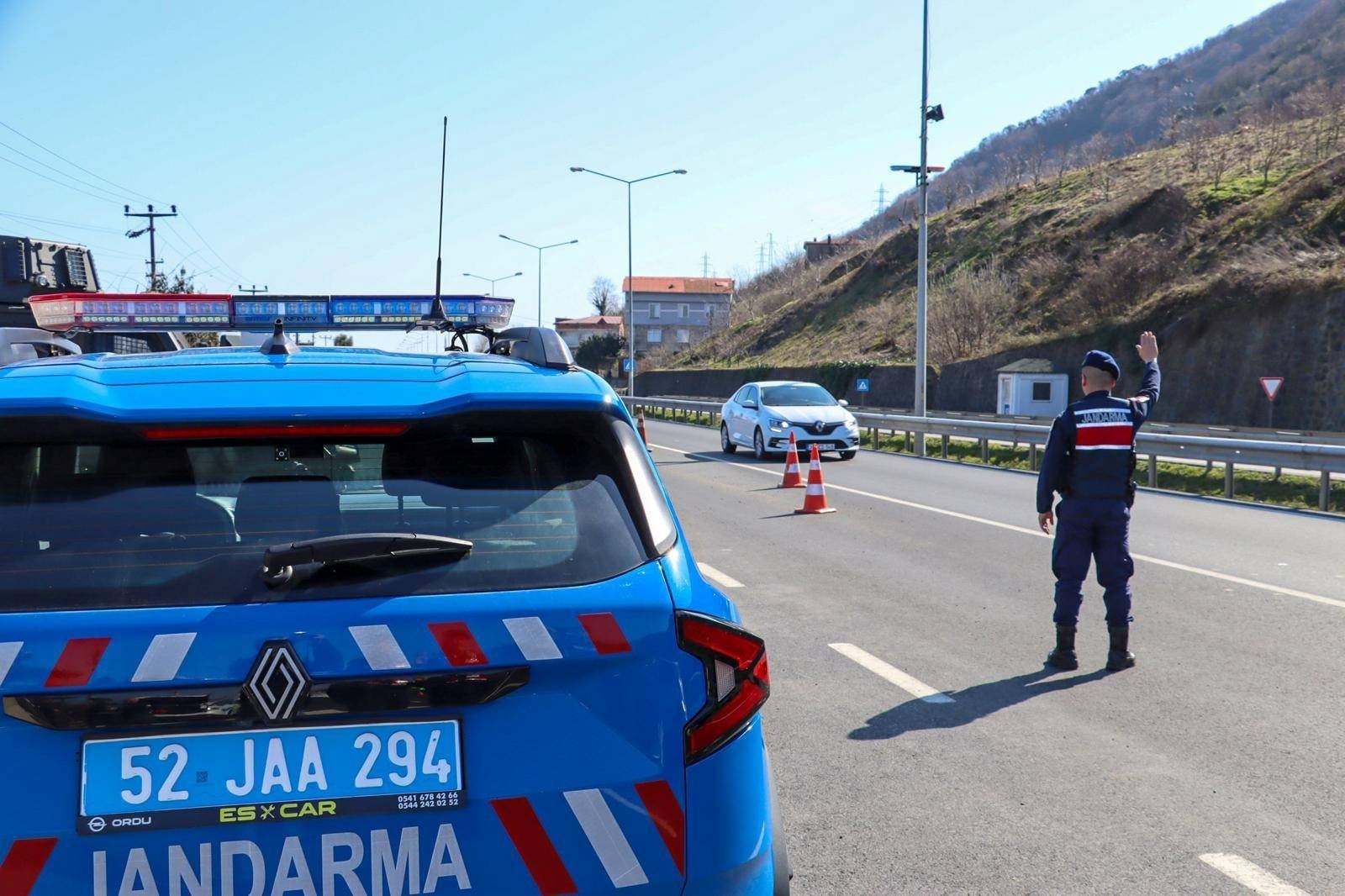 Ordu Jandarmasından Trafikte Sıkı Denetim! ordu il jandarma