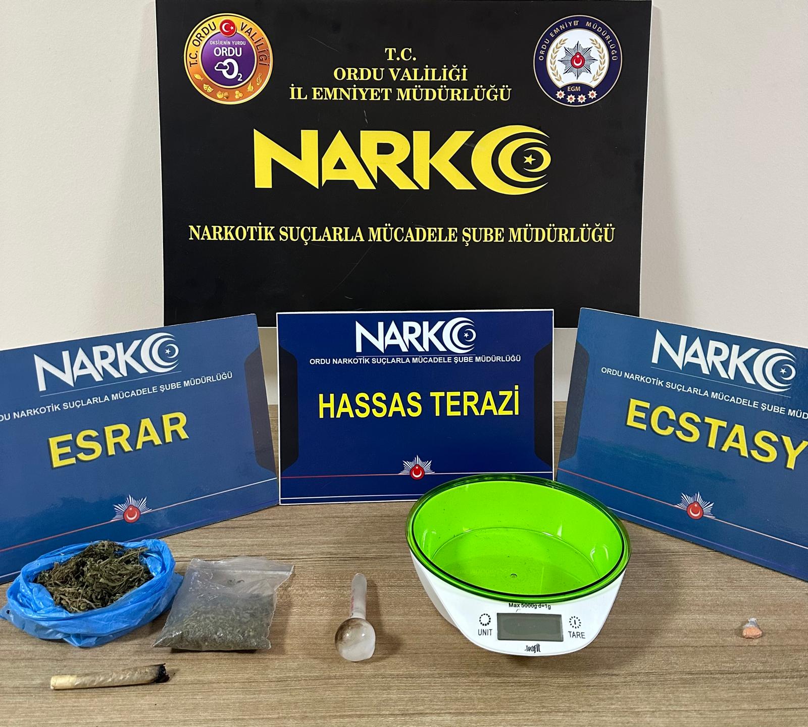 Ordu’da Uyuşturucuya Geçit Yok ordu narkotik operasyonu