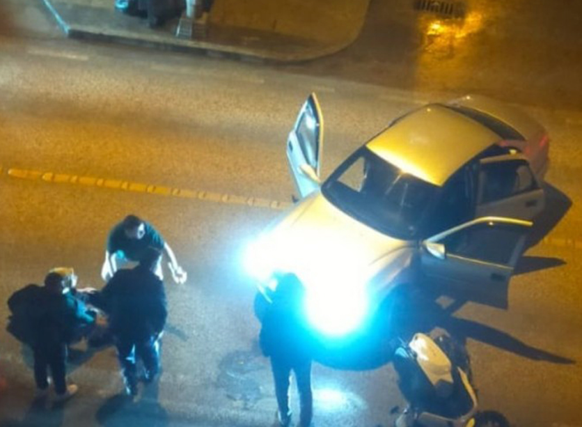 Motosiklet ile Otomobil Çarpıştı, 1 Yaralı! unye de motor araba carpisti