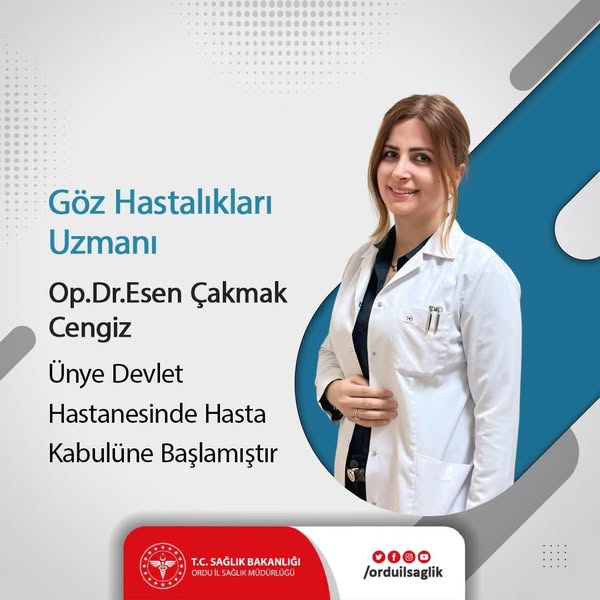 Op. Dr. Esen Çakmak Cengiz Ünye Devlet Hastanesi’nde Hasta Kabulüne
