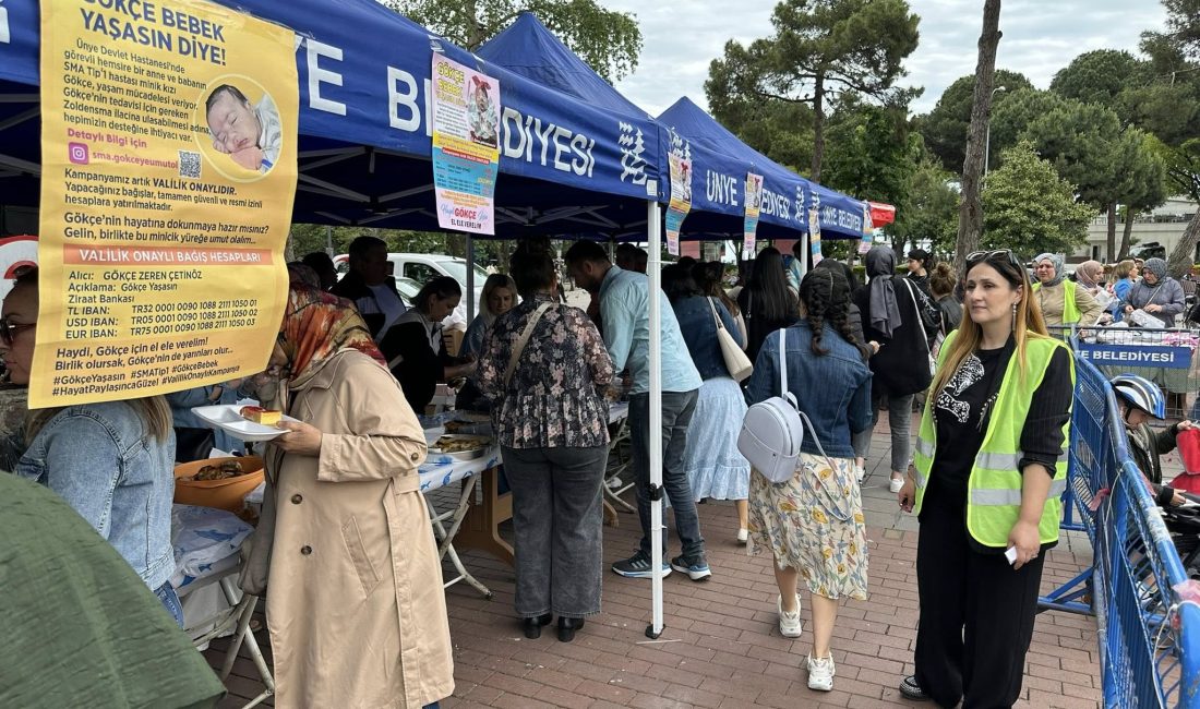 Ordu’nun Ünye ilçesinde, SMA Tip 1 hastası Gökçe bebek için
