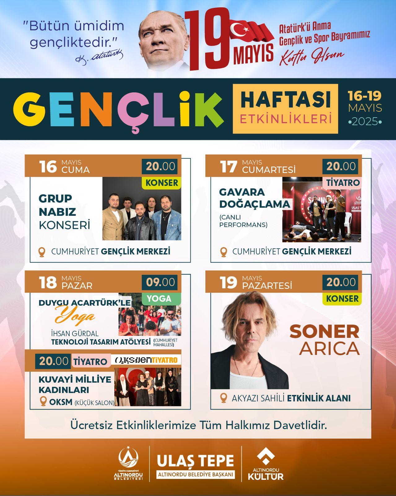 Ünlü Sanatçı Soner Arıca Memleketinde Sevenleriyle Buluşacak altinordu belediyesi soner arica