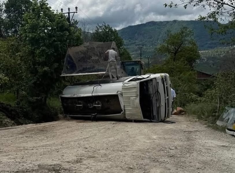 Kumru’da Seyir Halindeki Tanker Devrildi kumru tanker devrildi