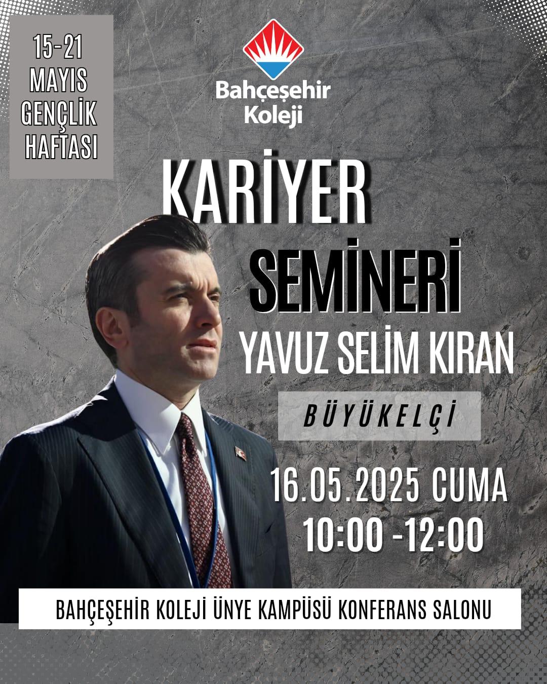 Büyükelçi Yavuz Selim Kıran Bahçeşehir Koleji Ünye Kampüsü’nde unye bahcesehir koleji 1